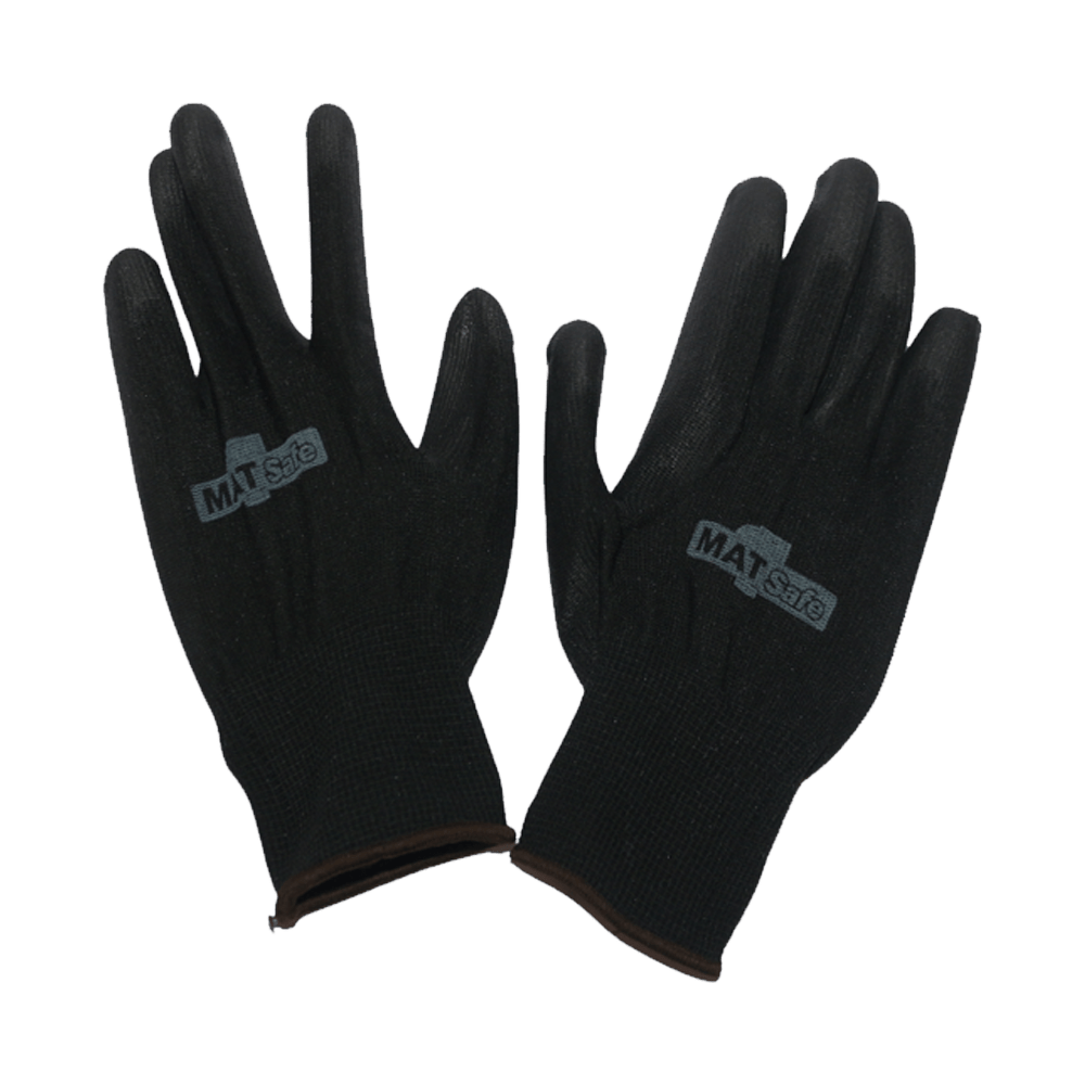 GLOVE MATSAFE NYLON BLACK PU G/P LARGE KEY FEATURES