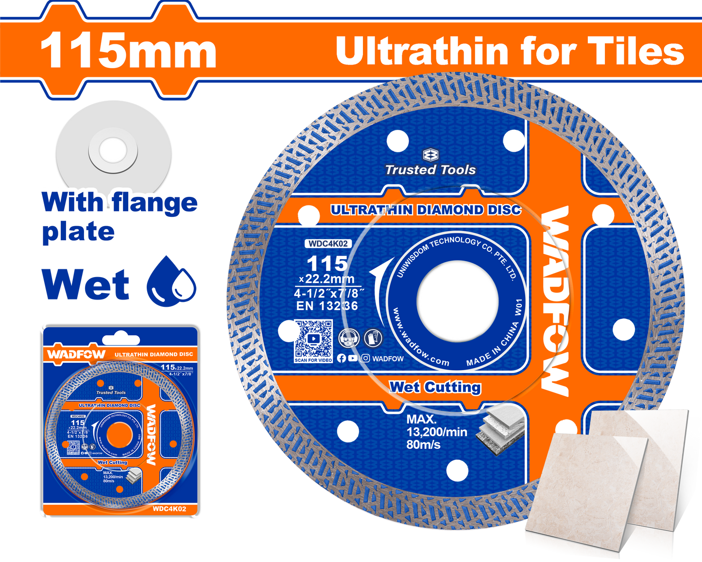 WADFOW DISC DIAMOND U/THIN WET 115MM