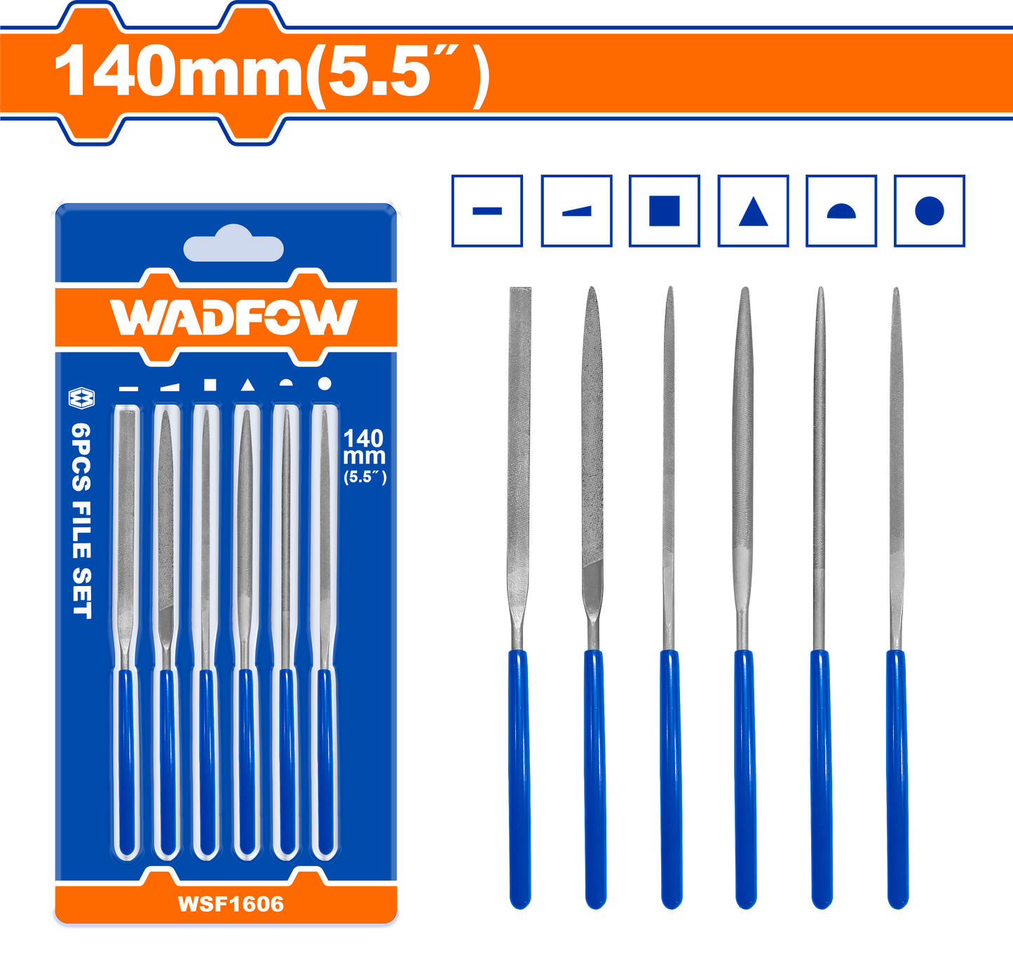 FILE SET 140MM 6PCS