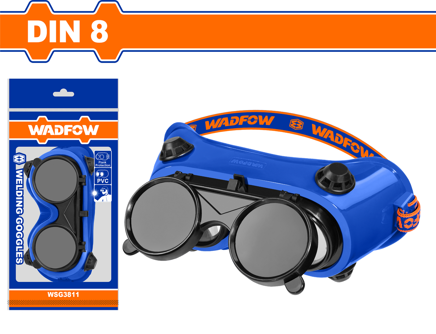 WADFOW WELD GOGGLES F/FRONT DIN8