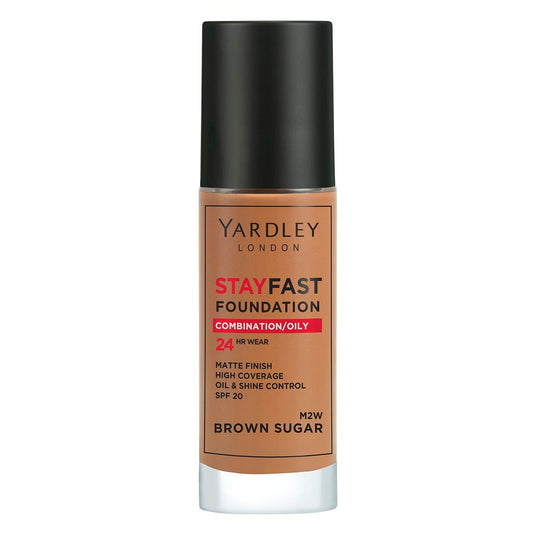 Yardley Stayfast Foundation 30ml - M2W Brown Sugar