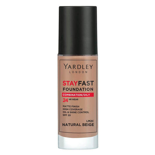 Yardley Stayfast Foundation 30ml - LM2C Natural Beige