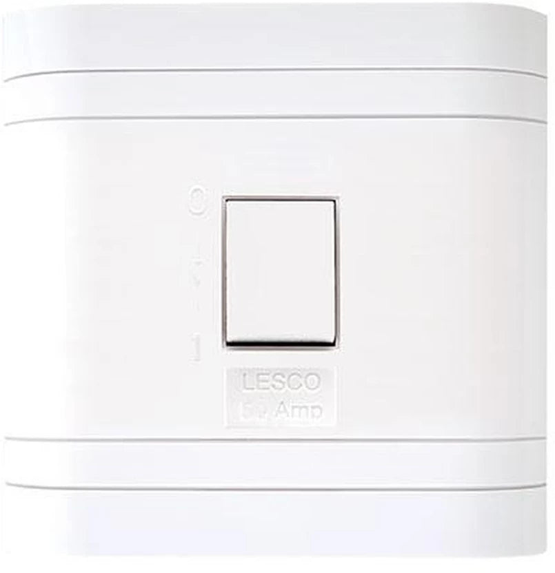 Lesco L50ISW 2 Pole Flush Isolator Power Plug (White)