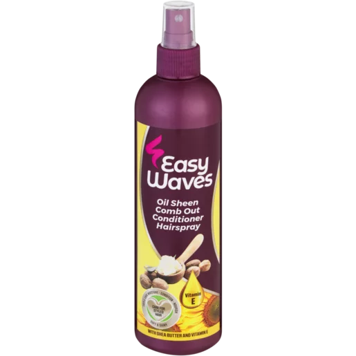 Easy Waves Oil Sheen Comb Out Conditioner Hairspray 350ml
