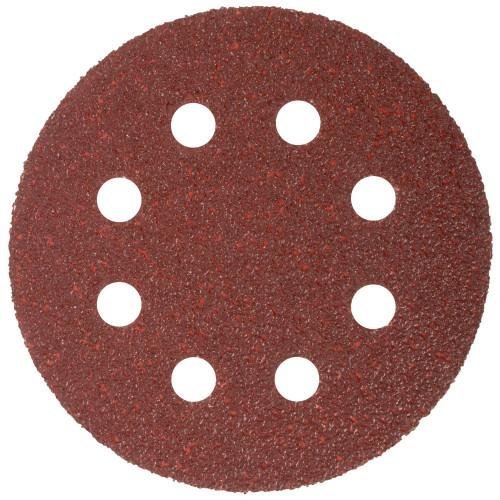 SANDING DISC 125MM 60 GRIT WITH HOLES 10/PK HOOK AND LOOP