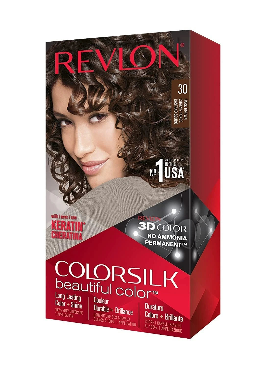 Revlon ColorSilk Beautiful Color #30 Dark Brown Hair Color