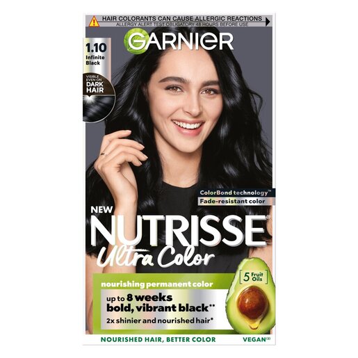 Garnier Nutrisse Ultra Colour Infinite Black 1.1 Permanent Hair Colour
