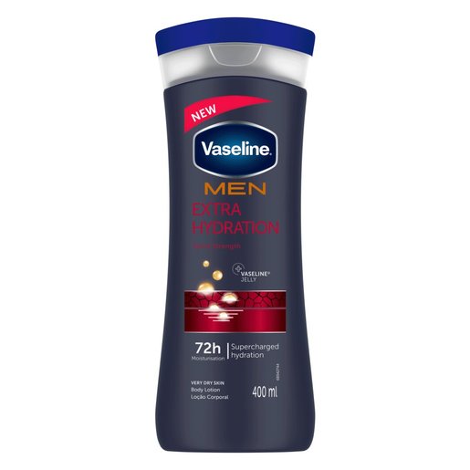 Vaseline Men Extra Hydration Moisturizing Body Lotion for Very Dry Skin 400ml