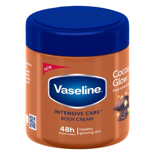 Vaseline Intensive Care Cocoa Glow Moisturizing Body Cream for Dry Skin 400ml