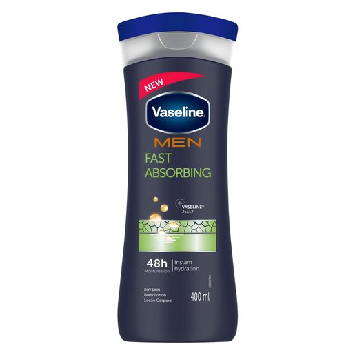 Vaseline Men Fast Absorbing Moisturizing Body Lotion for Dry Skin 400ml