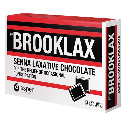 Brooklax Chocolate Laxative for Constipation 4ea