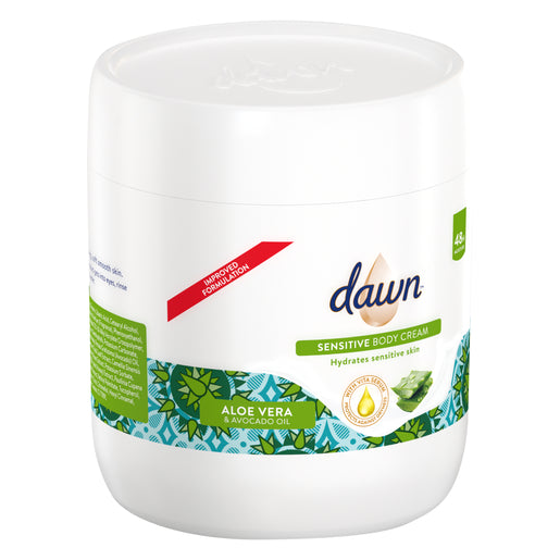 Dawn Aloe Vera & Avocado Oil Soothing Body Cream for Sensitive Skin 400ml