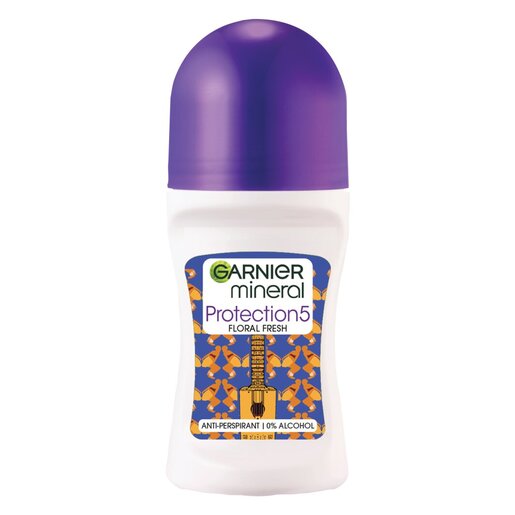 Garnier Protect 5 Mineral Floral Fresh Antiperspirant Roll-On 50ml