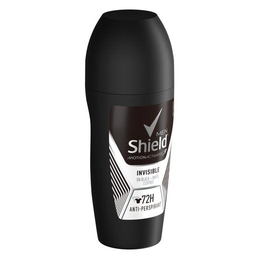 Shield Men Invisible Black & White Antiperspirant Roll On Deod 50ml