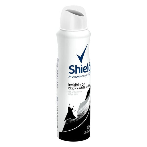 Shield Women Invisible Black & White Antiperspirant Deodorant Body Spray 150ml