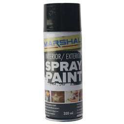 Spray Paint Gloss Black 350ml Marshal