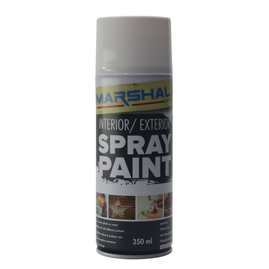 Spray Paint Gloss White 350ml Marshal