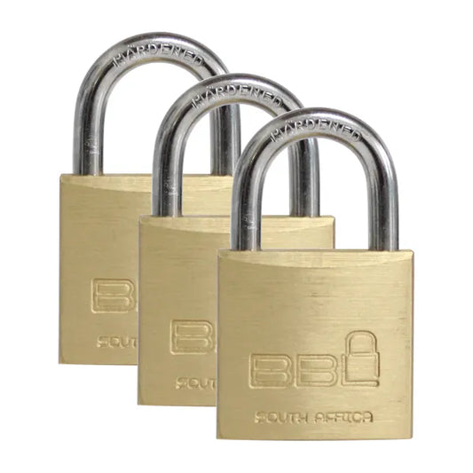 BBL Padlock 30mm Brass Keyed Alike ( 3) BBP930-3