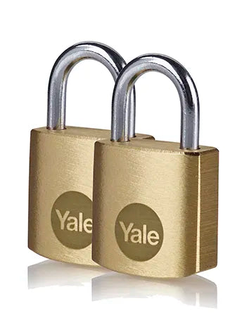 YALE Padlock 20mm Brass PK2