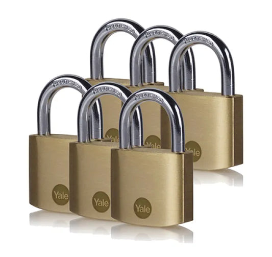 Yale Padlock 40mm Brass PK6