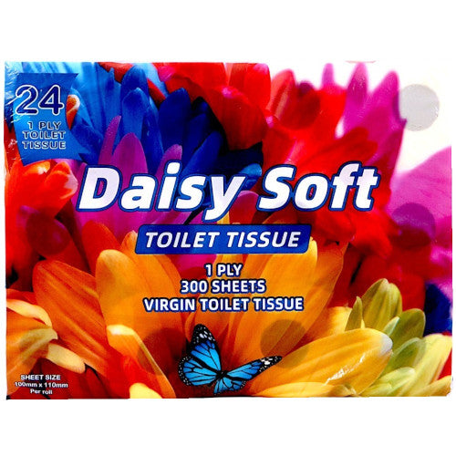 TOILET ROLL 1PLY 24s D/SOFT 300 SHEETS