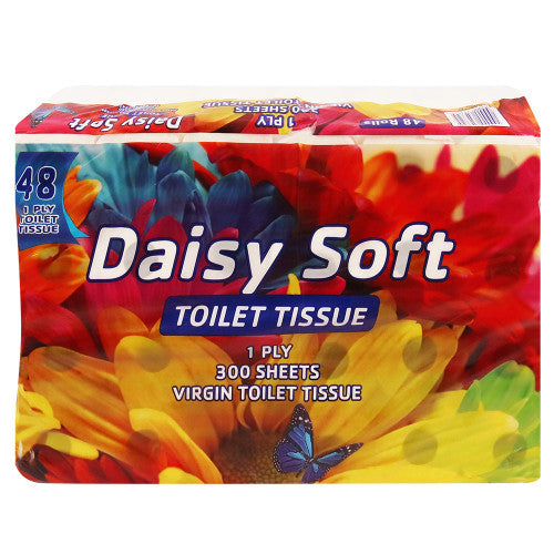 TOILET ROLL 1PLY 48s D/SOFT 300 SHEETS