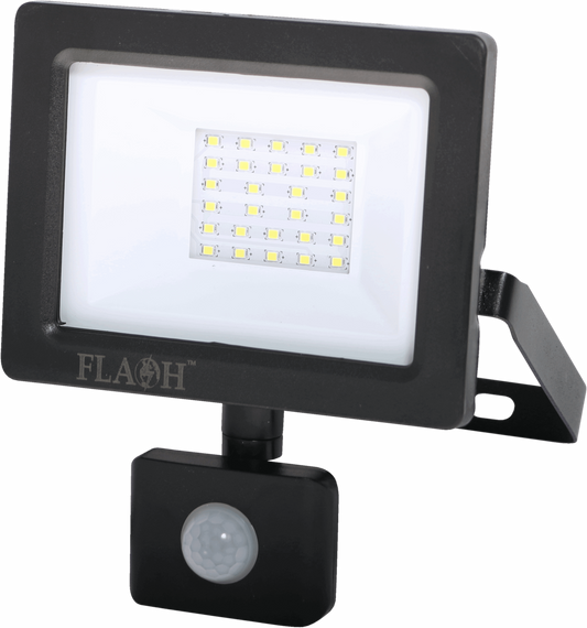 FLASH MMS SMD F/LIGHT 30W W/SENSOR 6000K BLK