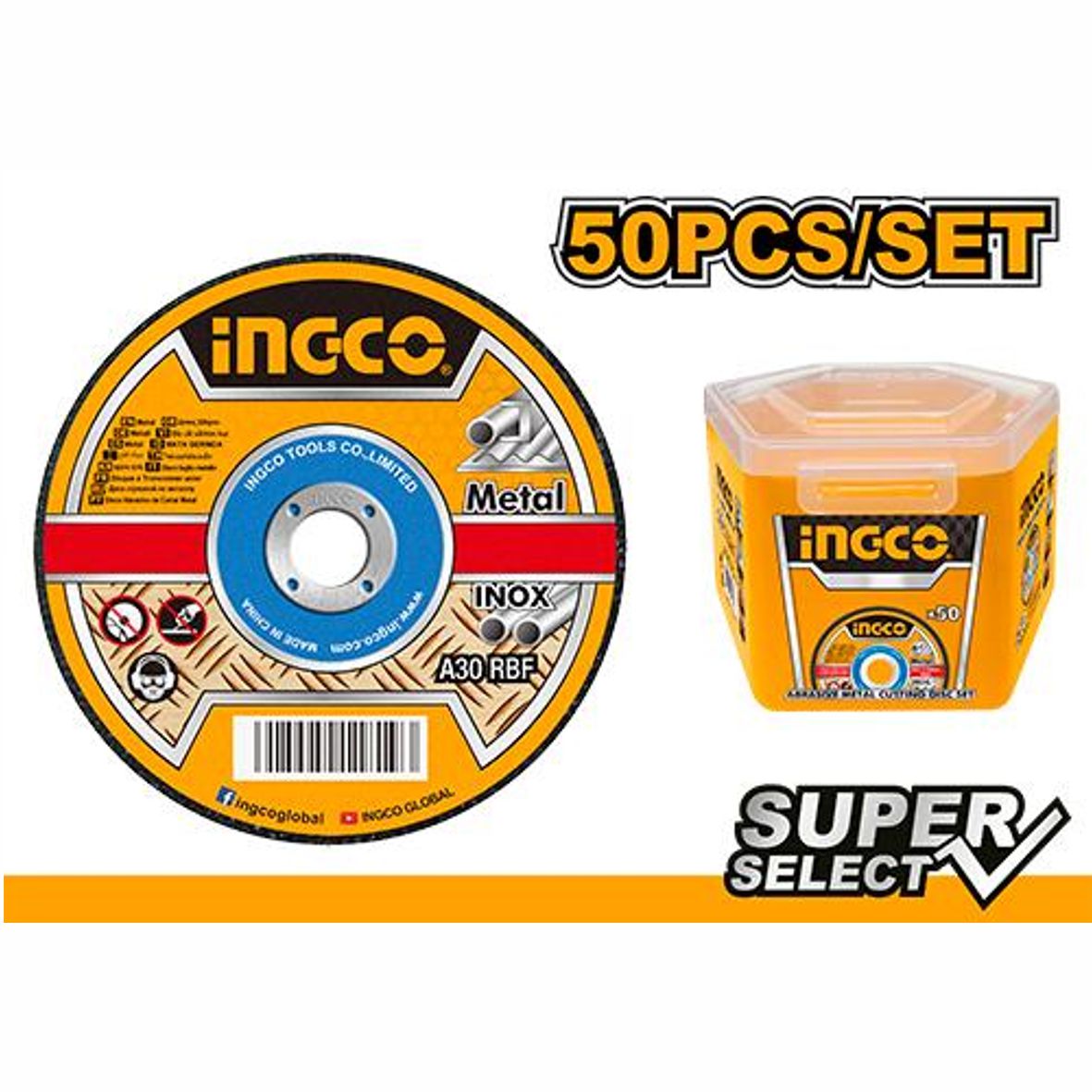 INGCO DISC CUT STEEL 115X1.2MM 50PC