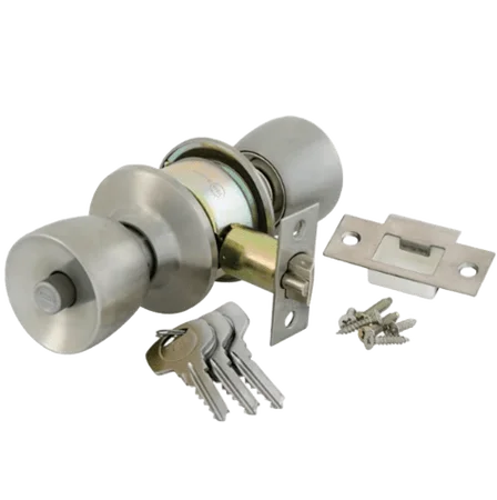 YALE Tulip Cylindrical Knobset - Satin Silver