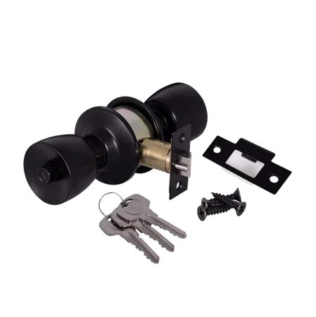 YALE Tulip Cylindrical Knobset - Matte Black