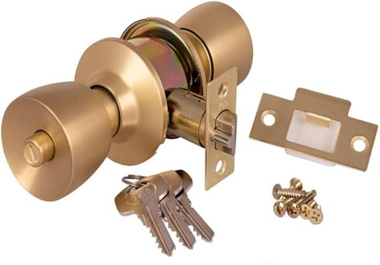 Yale Security Tulip Cylindrical Knobset - Rose Gold