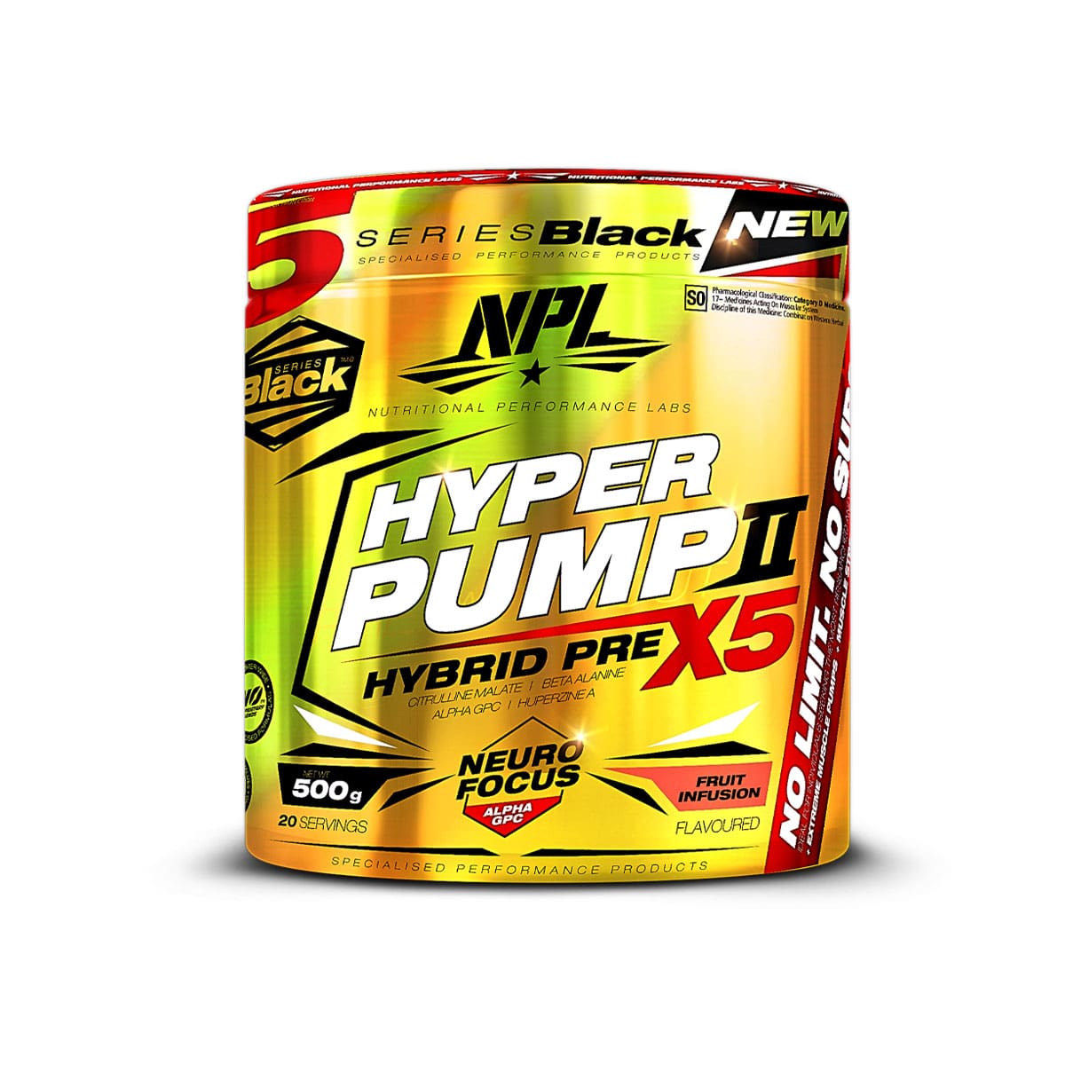 NPL Hyper Pump Pre-Workout – 500g Fruit Infusion