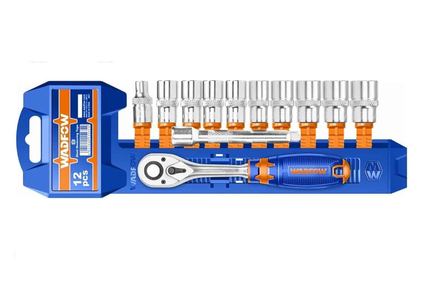WADFOW "SOCKET SET Cr-V 3/8" 45T 12PCS"