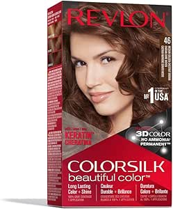Revlon ColorSilk Beautiful Hair Color, 46 Medium Golden Chestnut Brown