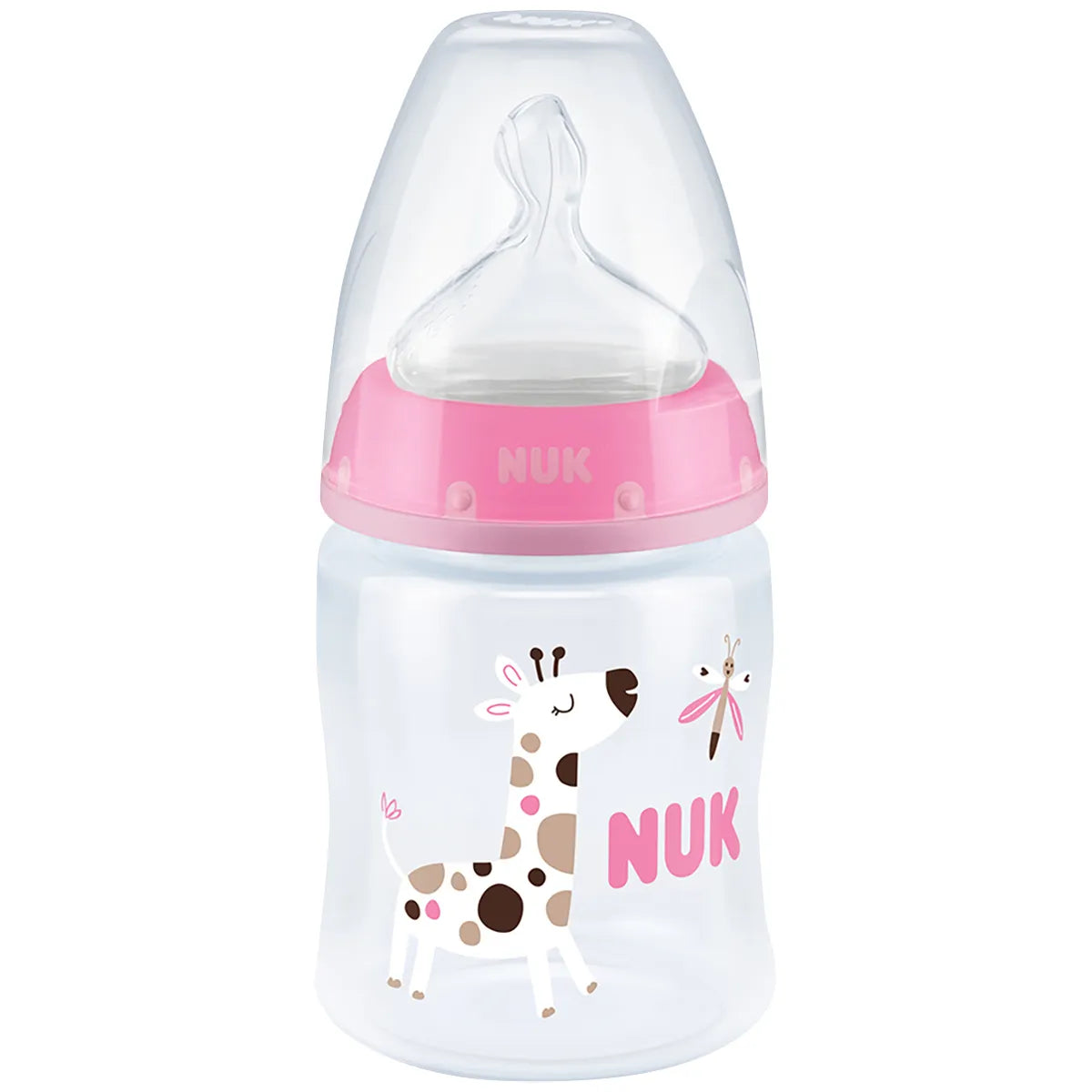 Nuk Temperature Control Bottle 150ml With Size 1 Silicone Teat 0-6m - Girl