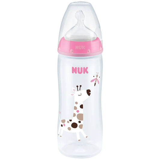 Nuk Temperature Control Bottle 300ml With Size 2 Silicone Teat 6-18m - Girl