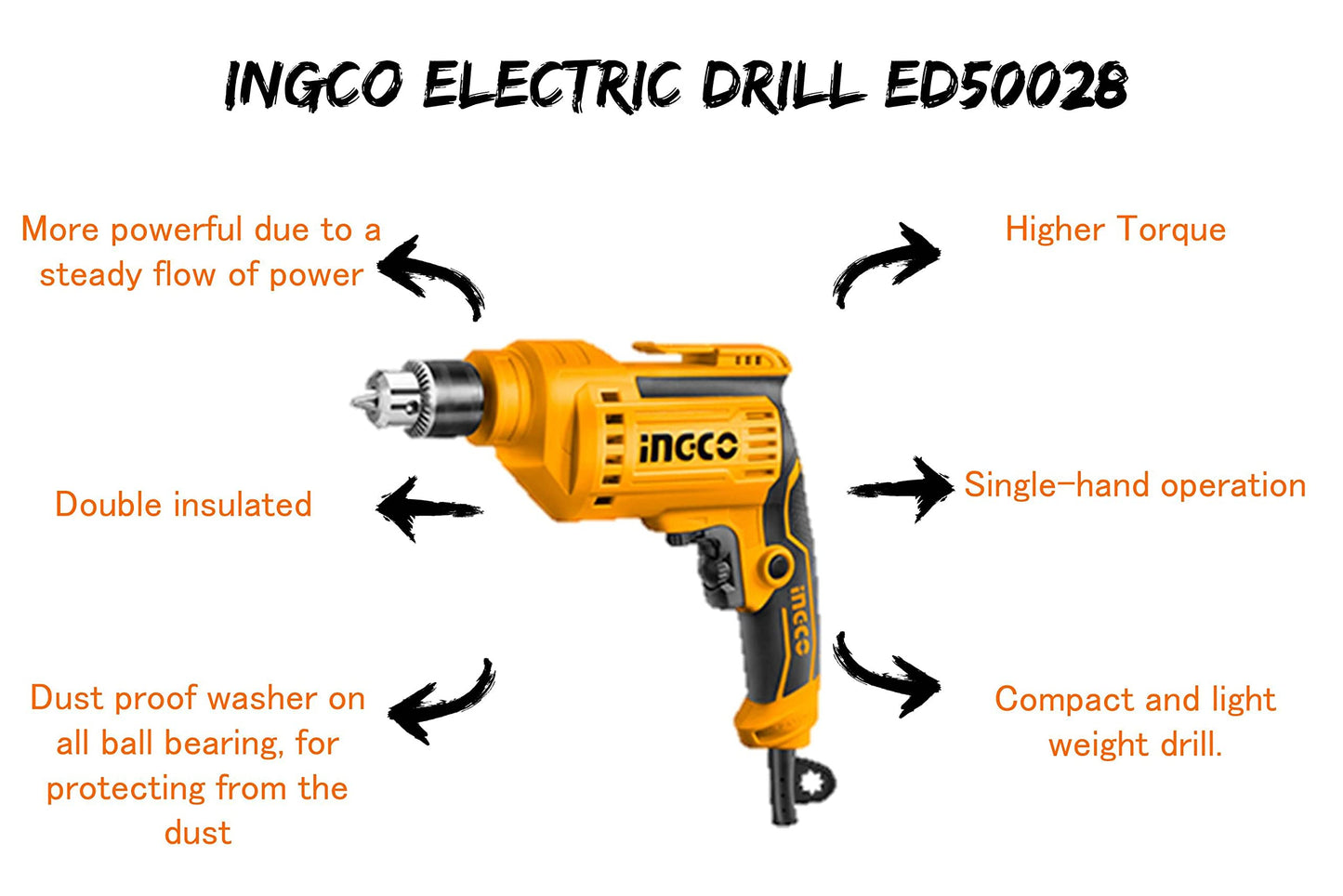 INGCO DRILL ELECTRIC 500W