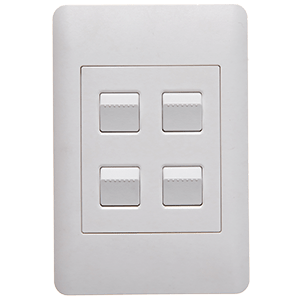 Lesco Apollo Switch Four Lever 1-Way 100×50 AP42SW4/1-WH