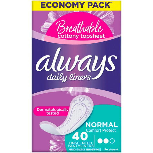 Always Panty Liners Normal (40's) Unscented/Scented - Unscented