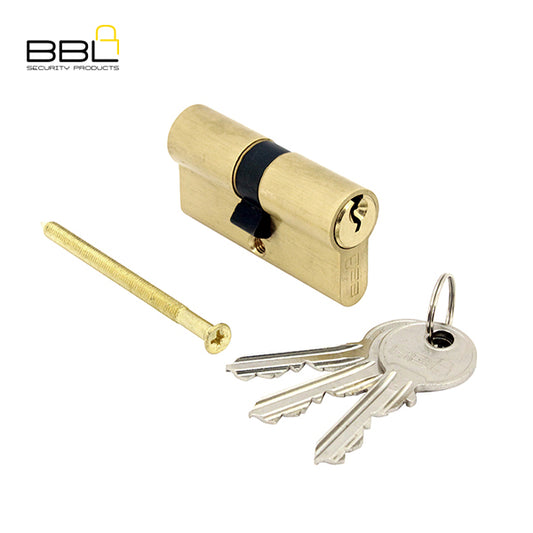 BBL 65mm euro profile cylinder nickel plated blister pack