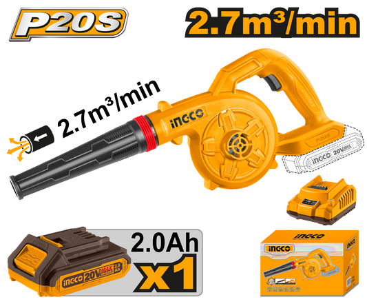 INGCO 20V PS+ C/L BLOWER 2.7QBM/MIN KIT