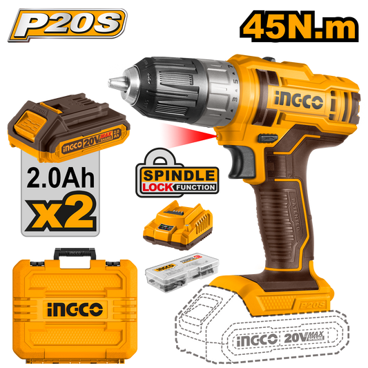 20V PS+ C/L DRILL 45NM 47P ACC KIT INCL 2B & CHARG