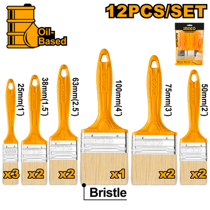 INGCO PAINT BRUSH SET 12PC