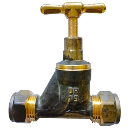Cobra Standard Brass Stop Tap Concealed Compression 15mm