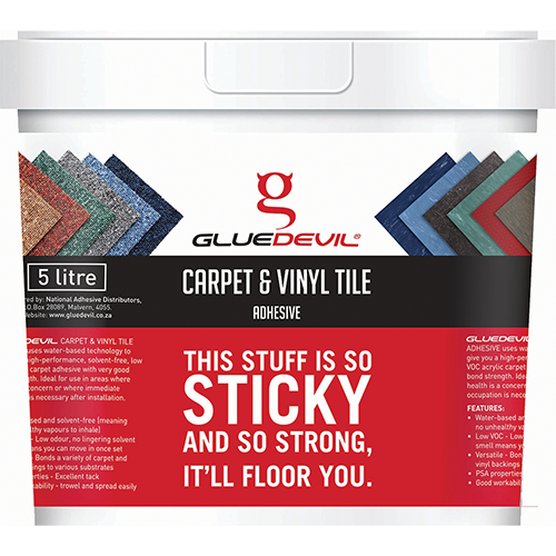 GLUE DEVIL Carpet & Vinyl Tile Adhesive 5L