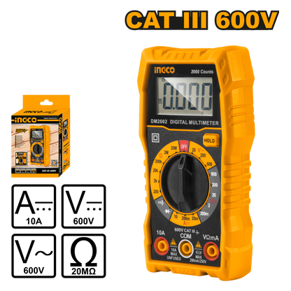 INGCO MULTIMETER DIGITAL AC/DC 600V