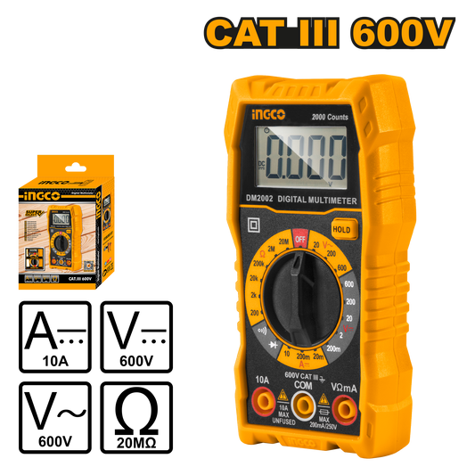 INGCO MULTIMETER DIGITAL AC/DC 600V