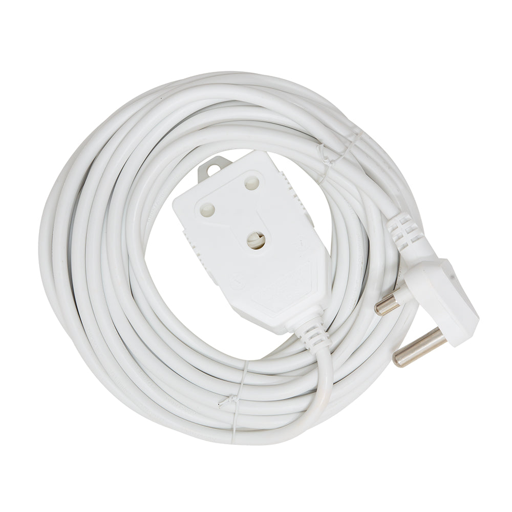 EUROLUX Extension Cord White 1.00mm 10m Double