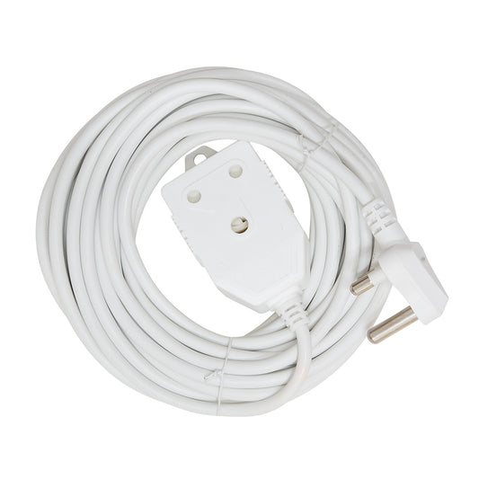 EUROLUX Extension Cord White 1.00mm 10m Double