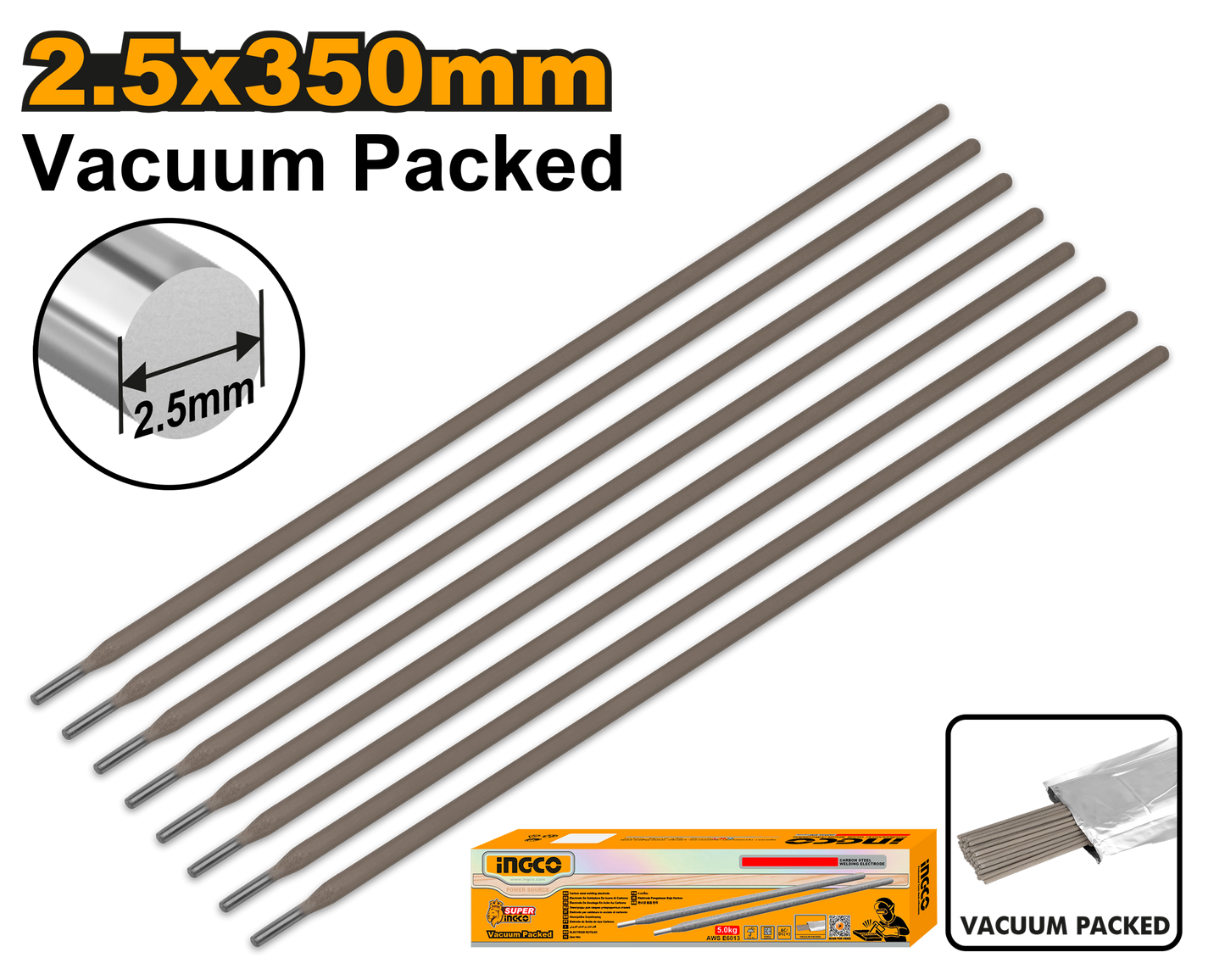 WELD RODS CS 2.5X350MM 5KG
